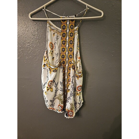 Alter'd State‎ Tank/ Blouse Graphic White Spaghetti Strap flowy Size Medium (A5) - Picture 5 of 10